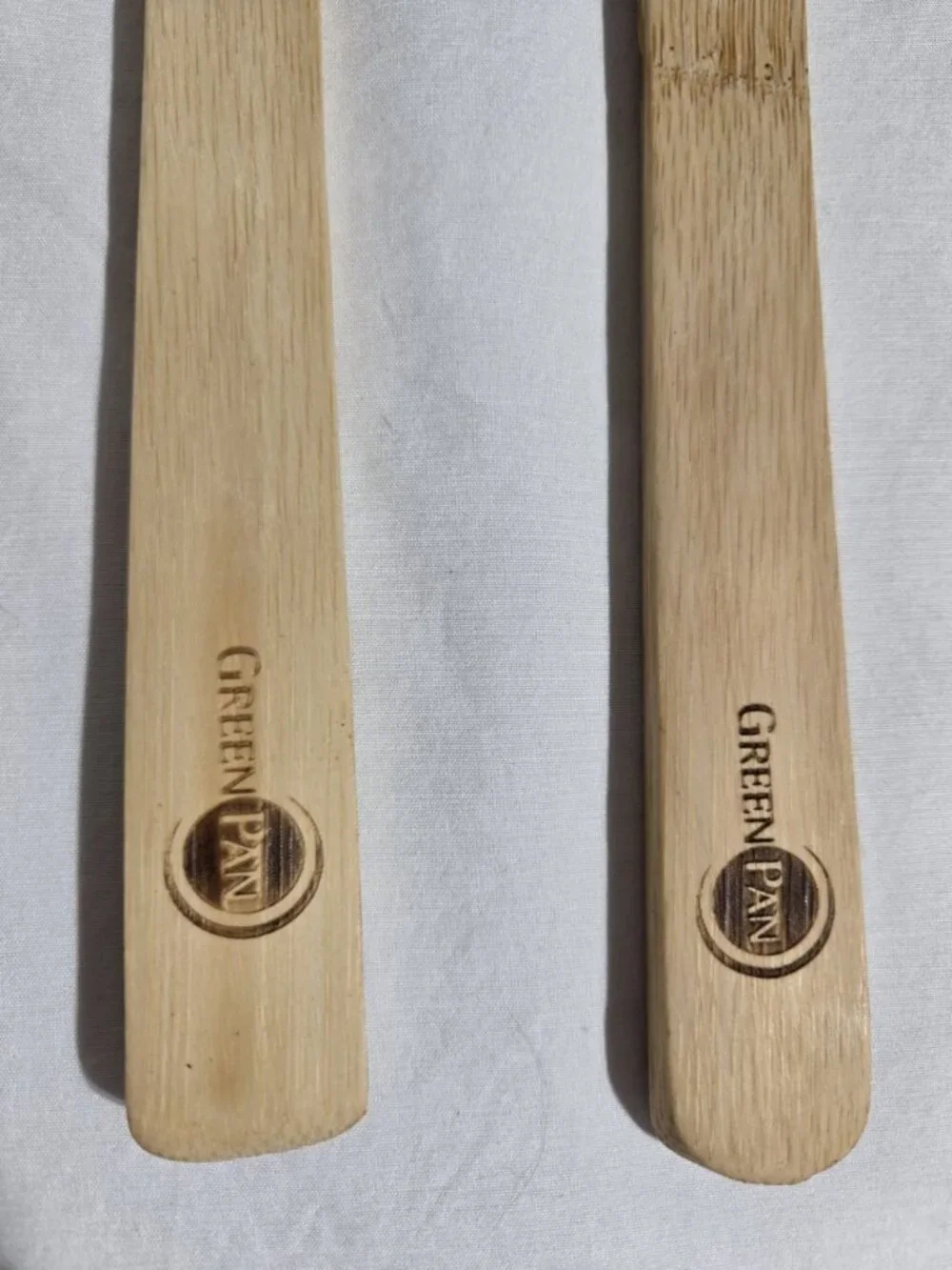 GreenPan Bamboo Wooden Cooking Utensil Set 4 Pc Spatula Slotted Spoon Scraper